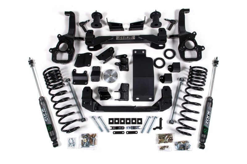 Ram 1500 Suspension Lift Kit - Front + Rear - Zone Offroad - Nitro Rear Shocks - `25-`27